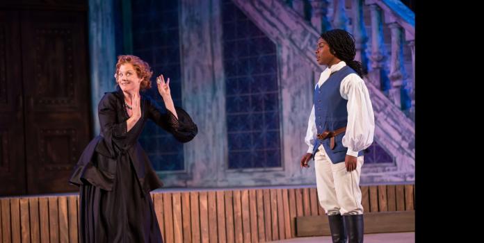 Performers act out a scene from a Shakespeare play during the Colorado Shakespeare Festival