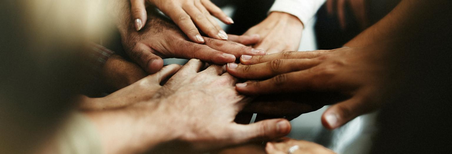 Stock image of various hands 