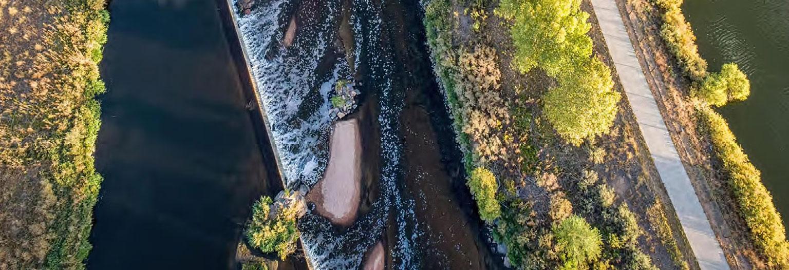 Overhead view of Colorado river
